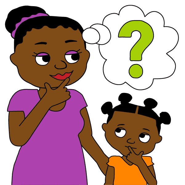 Mukadzi nemwana vachifunga.